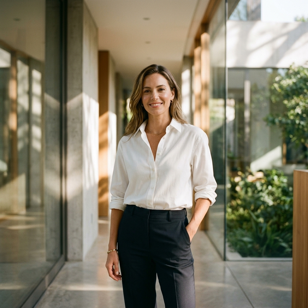 The Woven Wind — Reclaiming Your Presence in a White Button Down Shirt